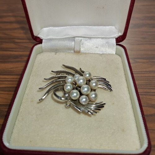 ミキモト パール スターリングシルバーブローチ Sv925