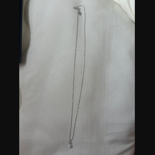 K18WG ダイヤペンダント