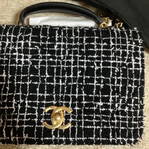 シャネル マトラッセ トップハンドル ツイード
