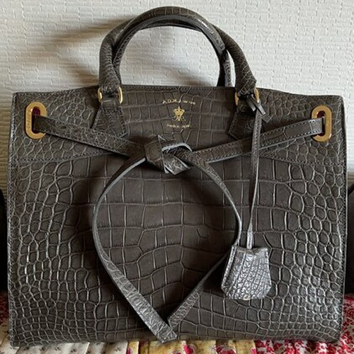ADMJ リボントートバッグ クロコダイル
