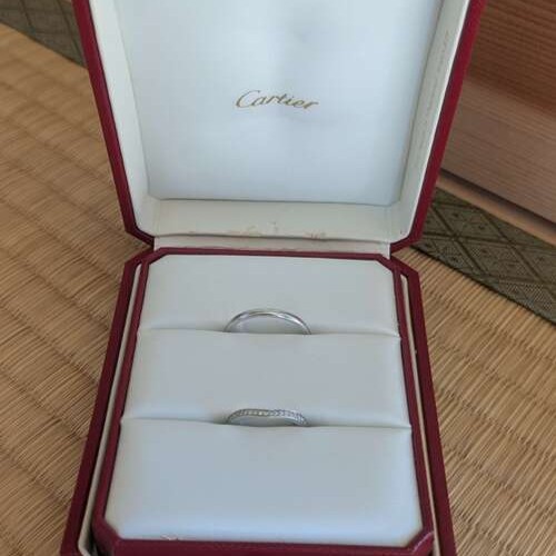 カルティエ　バレリーナ プラチナ、ダイヤモンド ウェディング リング プラチナ