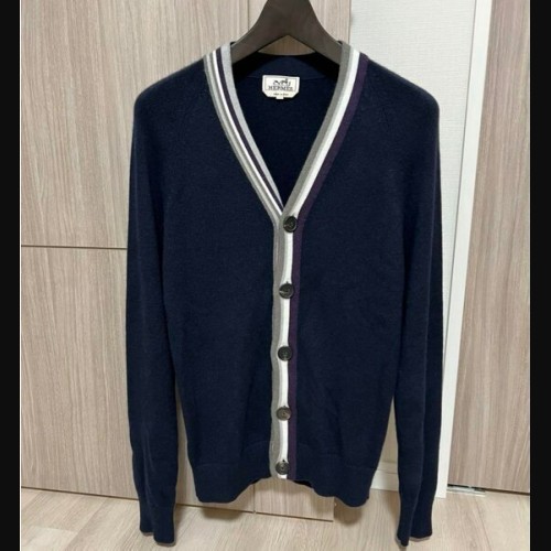 エルメス カーディガン アシンメトリーストライプ