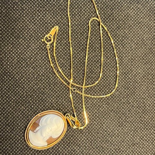カメオネックレス　K18刻印