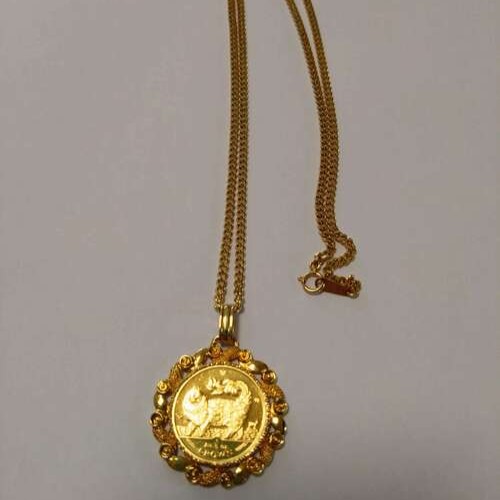 マン島キャット金貨1/5オンスペンダント K24 28g