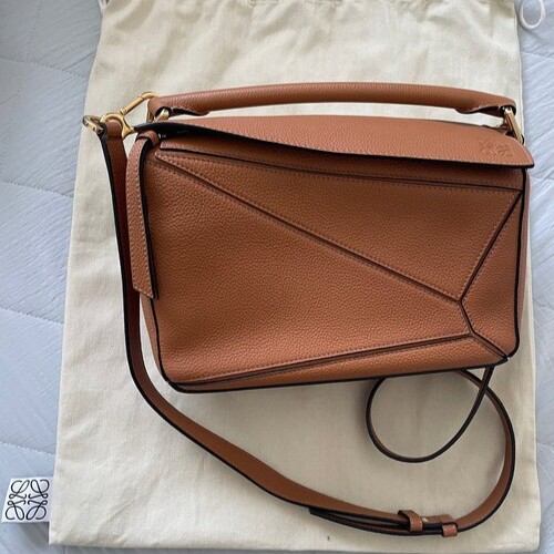 LOEWE ロエベ パズルバッグ スモール ソフトグレインカーフライトキャメル