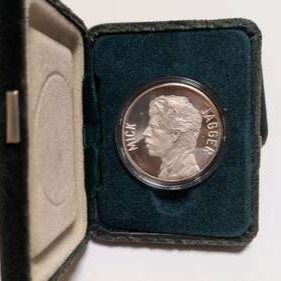 1989年発行 ローリングストーンズ公認銀貨シリアルナンバー付き