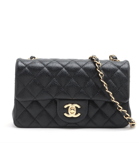 シャネル ミニマトラッセ キャビアスキン シングルフラップ　シングルチェーンバッグ