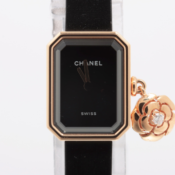 プルミエール カメリア コレクション H6361 YG×TI×ラバー QZ 黒文字盤の画像