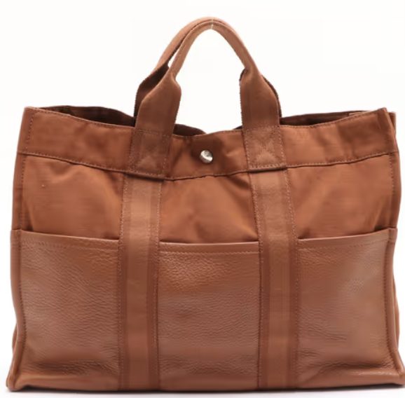 エルメス フールトゥMM キャンバス×レザー ブラウン