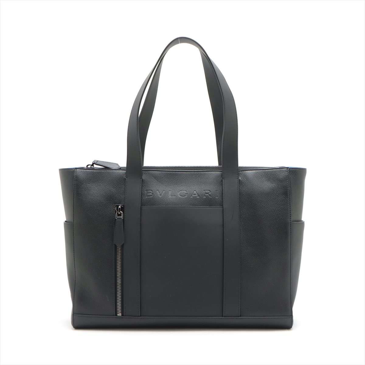 ブルガリマン レザー ビジネスバッグ ブラックの画像