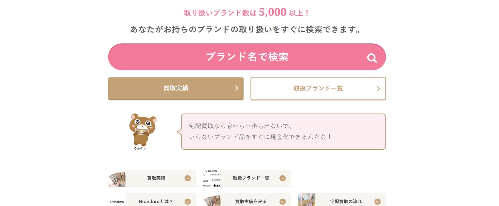 ブランドゥールのサイトの画像