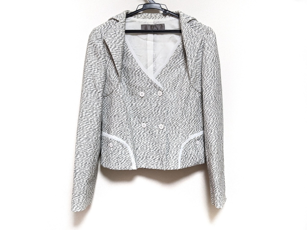 ジャケット 白×黒