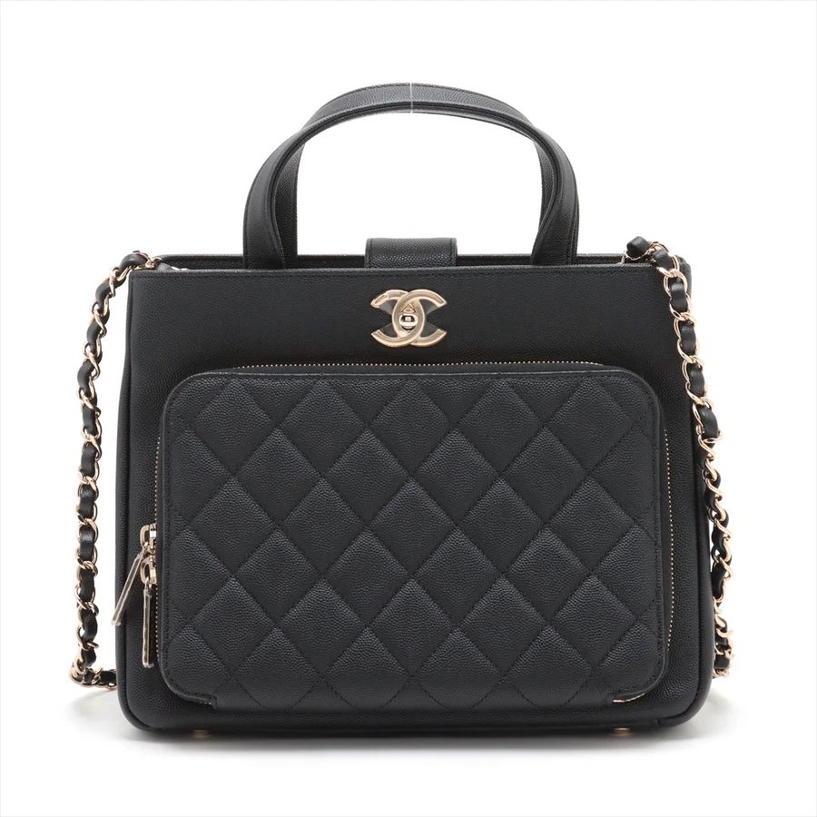 シャネル マトラッセ キャビアスキン 2WAYハンドバッグ