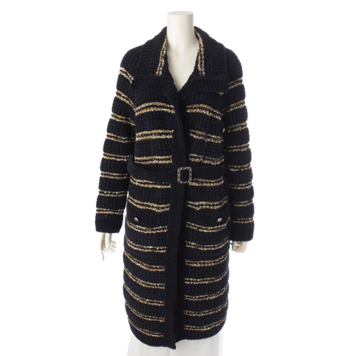 チェーンデザイン ウールコート