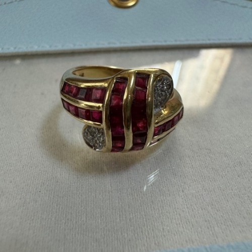 K18リング ルビー ダイヤ