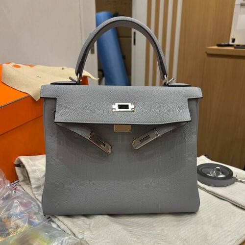 ケリー 28 内縫い トゴ シルバー金具 グリパンタン K刻印