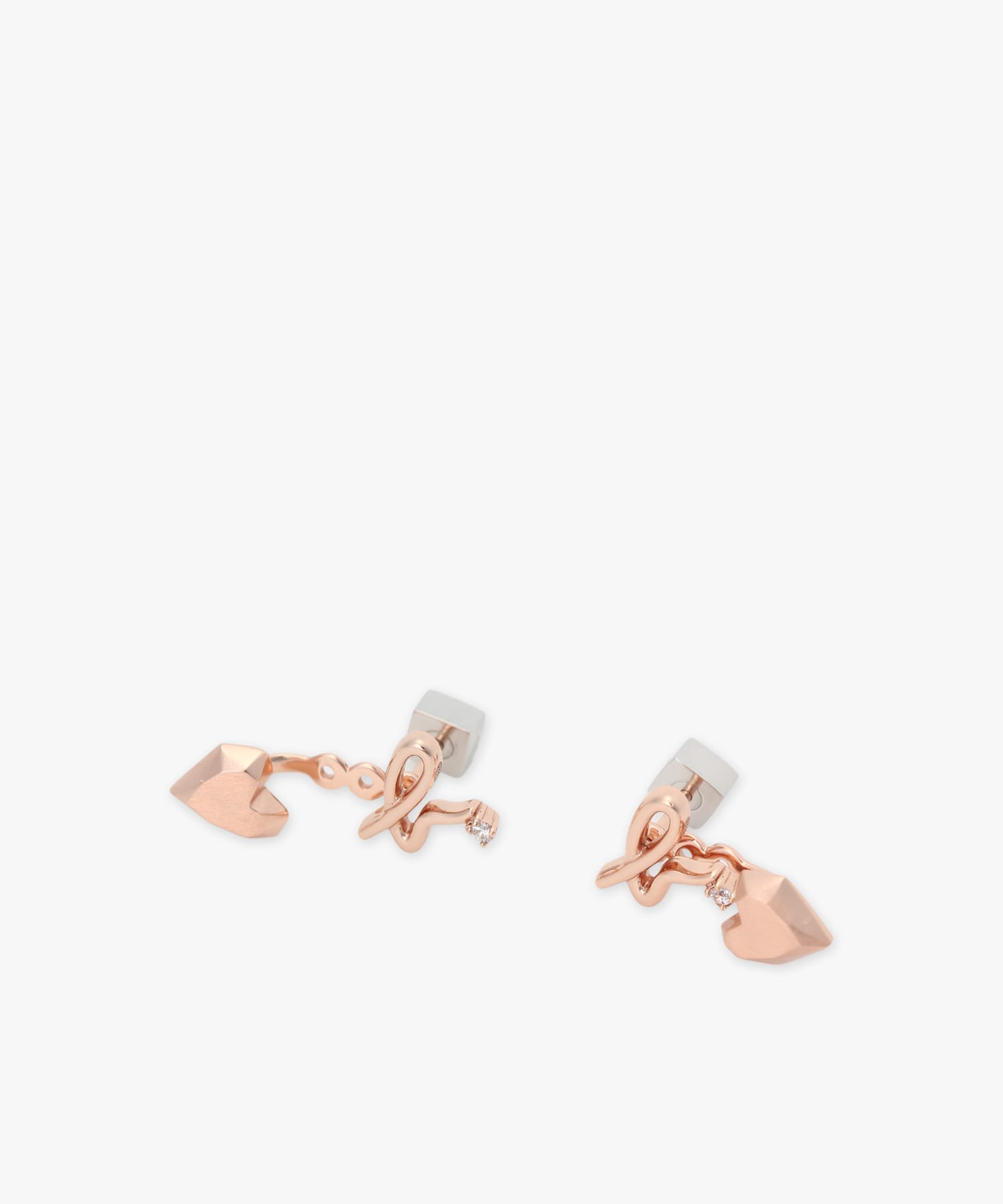 H925 2way ハート ピアス