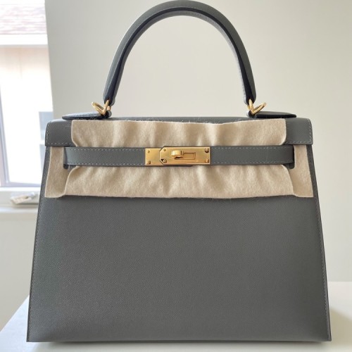 ケリー 28 外縫い ゴールド金具 ヴォーマダム W刻印 グリメイヤー