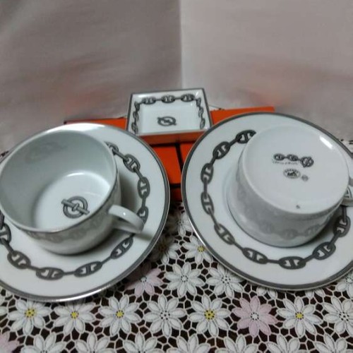 エルメス シェーヌダンクル カップ ソーサー 2客セット 小皿 1枚