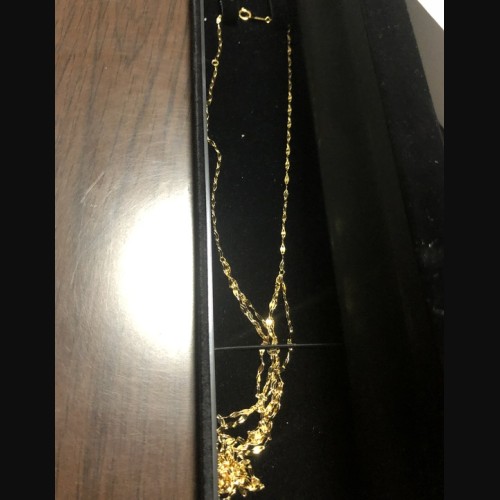 純金 ネックレス K24 3g ひねり デザイン 42cm