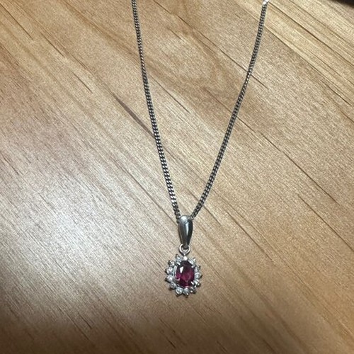 ルビーダイヤモンドプラチナネックレス