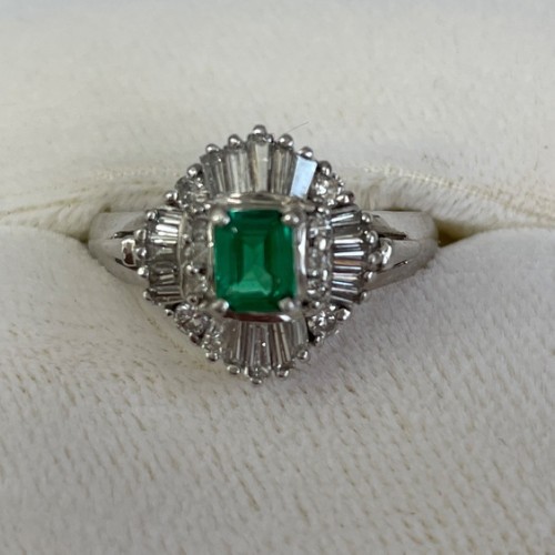 PT900 リング　エメラルド0.35 MD0.69 7.46g