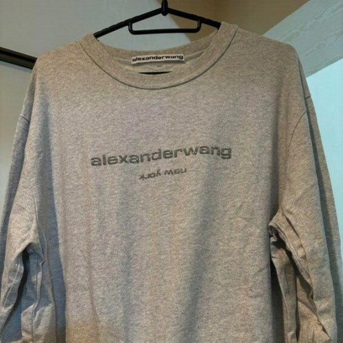 Alexanderwang グレーグリッター長袖Tシャツ