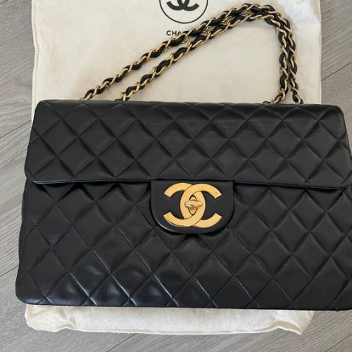 デカマトラッセ チェーンショルダー ラムスキン