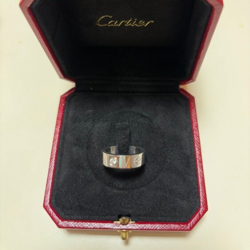 K18WG カルティエ ラブリング ダイヤモンド 1PD