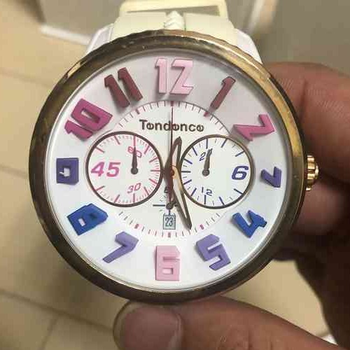 テンデンス ガリバーラウンド レインボー ホワイト文字盤 TY460614