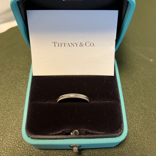 ティファニー ミルグレイン バンドリング プラチナ 2mm