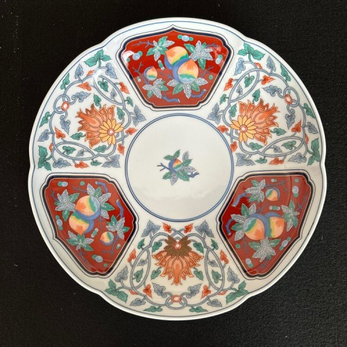 有田焼 其泉窯 草花果実文 盛皿 化粧箱有り