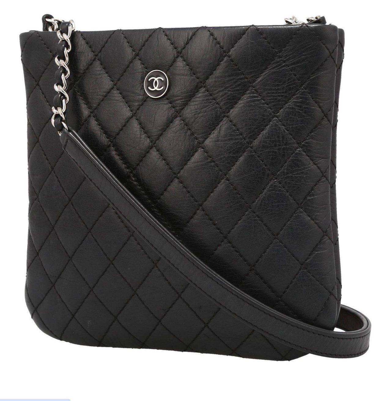 ヴィンテージシャネル キルティングレザー ショルダートートバッグ