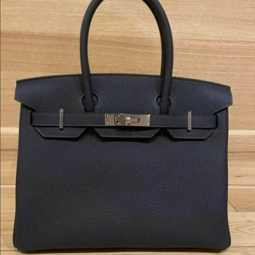 バーキン25 ハンドバッグ ブルーニュイ