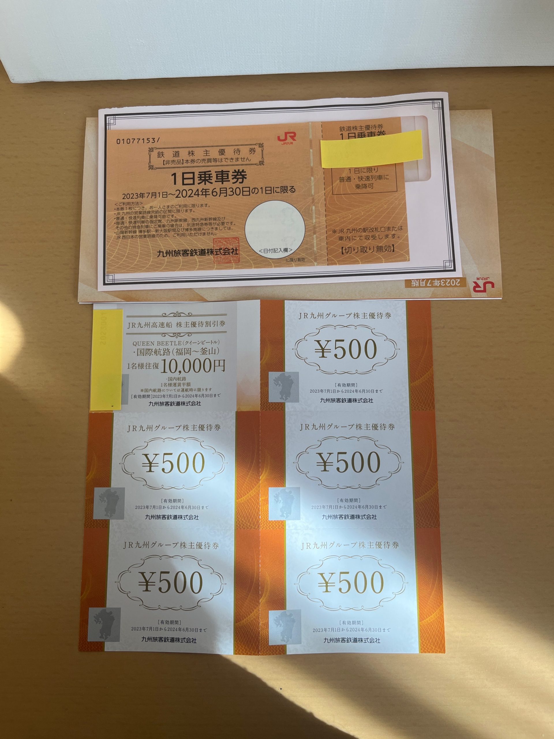 九州旅客鉄道　株主優待券