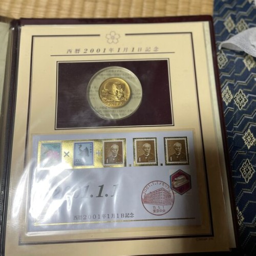 2001年1月1日記念メダル 純金製 41.5g