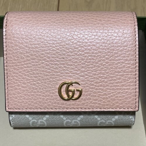 グッチ ダブルG バイカラー ミディアム ウォレット