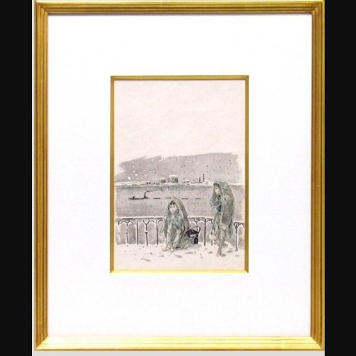 藤田嗣治『雪景色』