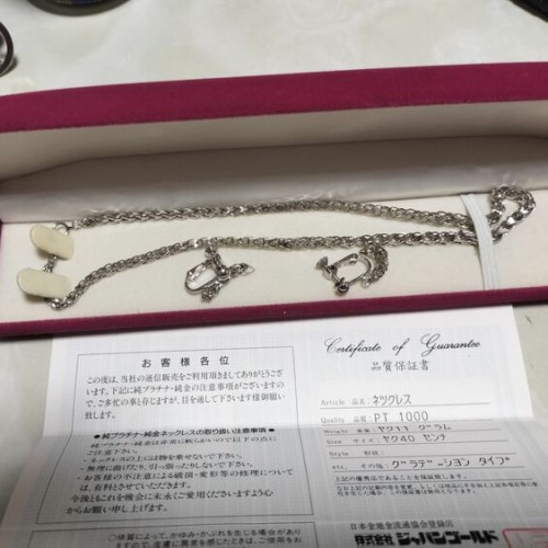 プラチナネックレス、イヤリング