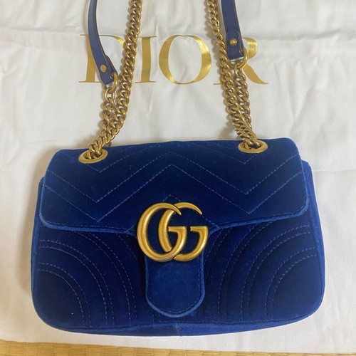 GGマーモント ベルベット キルティング ミニバッグ