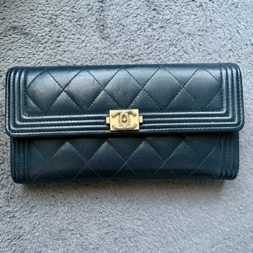 ボーイシャネル 長財布 ブラック
