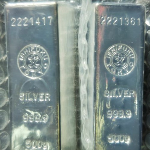 銀インゴット 500グラム2個