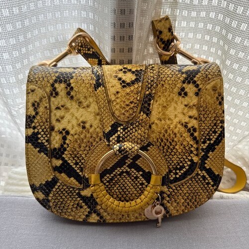 see by chloe ヘビ柄 ショルダーバッグ