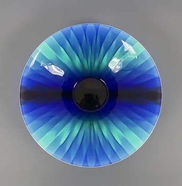 三代 徳田八十吉【燿彩鉢 連菱】