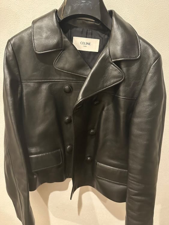 セリーヌ　レザージャケット2025