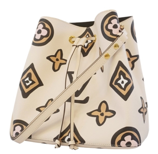 ルイ・ヴィトン モノグラムプリント ネオノエ ショルダーバッグ PVC×レザー ベージュ M45822