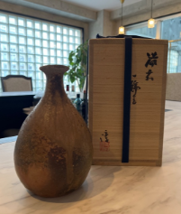 備前焼人間国宝　伊勢崎淳の花瓶