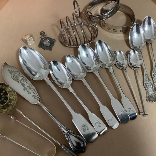 英国アンティークシルバー 刻印入アクセサリー