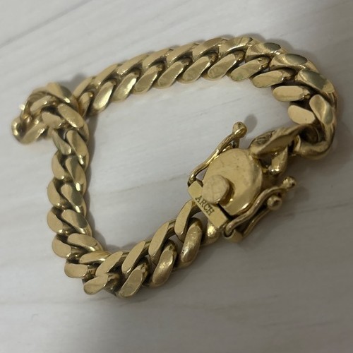 マイアミキューバンブレスレット 幅10㎜ 19㎝ 76.48g K18