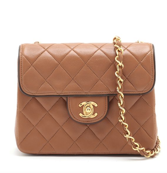 ミニマトラッセ ラムスキン シングルフラップ　シングルチェーンバッグ